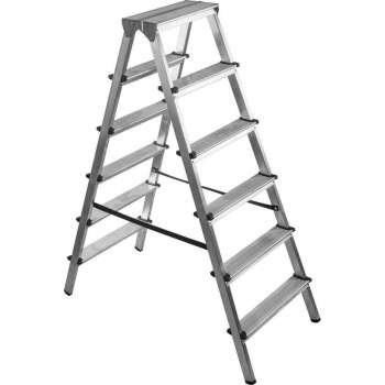 DRABEST dubbelzijdige trapladder, 2x7 treden