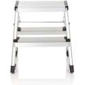 hjh OFFICE Solid VI | vouwladder - 2 tredes - Klaptrap - zilver - Aluminium