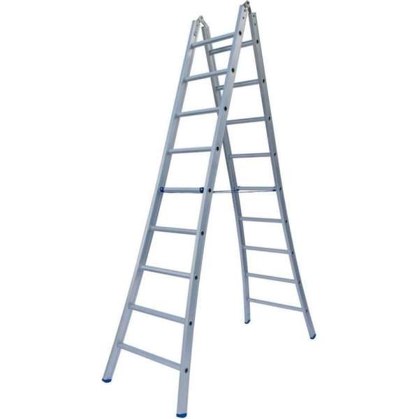 Scharnierladder Type B dubbel uitgebogen 2x9 sporten