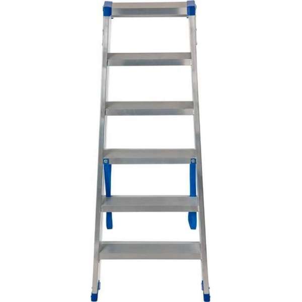 Escalo – Industriële trapladder  – Sparta Duo – Aluminium – 2x6 treden – 129 cm