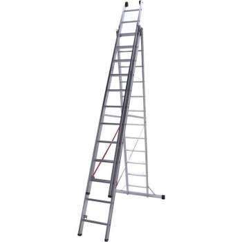 Ladder driedelig recht 3x12 sporten