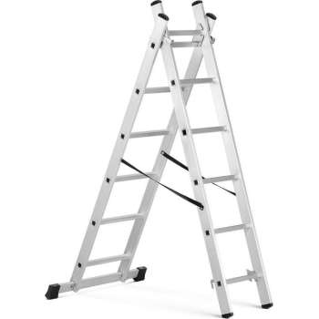 MSW Ladder Aluminium met wielfunctie - 243,2 cm