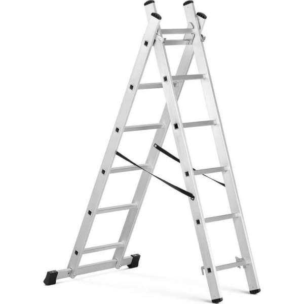 MSW Ladder Aluminium met wielfunctie - 243,2 cm