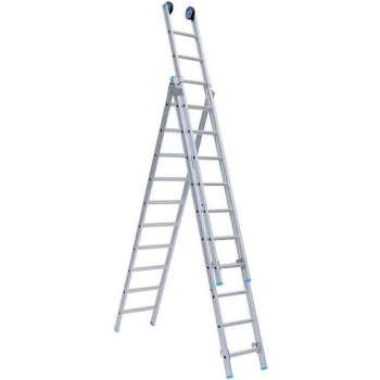 Eurostairs Reform ladder driedelig recht 3x8 sporten