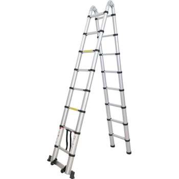 Diggers telescopische ladder, 5,0m , 2x8 treden