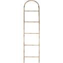 Metalen decoratie ladder - Bamboe | 173 x 45 cm | Opbergrek gemaakt van metaal met natuurlijke uitstraling | Bruin