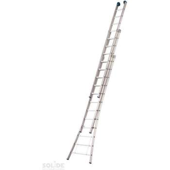 Ladder Type D gecoat driedelig uitgebogen 3x14 sporten + gevelrollen