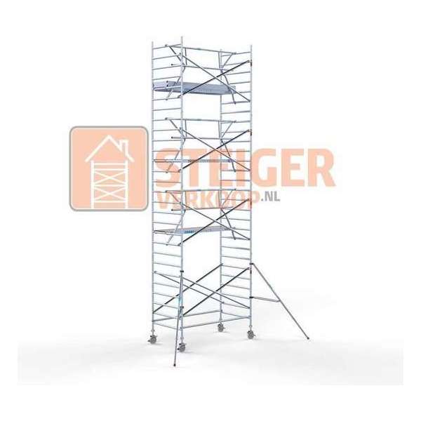 Rolsteiger Standaard 135x250 9,2m werkhoogte carbon vloer + enkele voorloopleuning