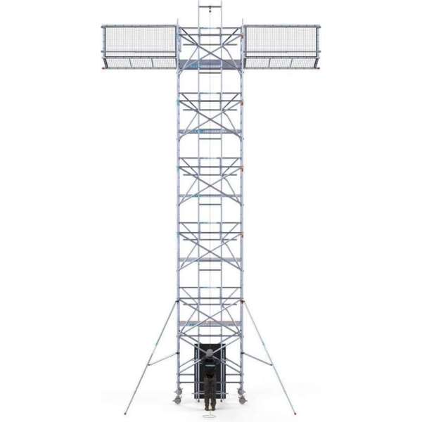 Solar Rolsteiger 135x305x12,2m werkhoogte, inclusief Solar lift, Safeguard dakrandbeveiliging