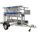 Steigeraanhanger met ALX / AGS Basic rolsteiger 90 x 10,2m wh en  lengte platform