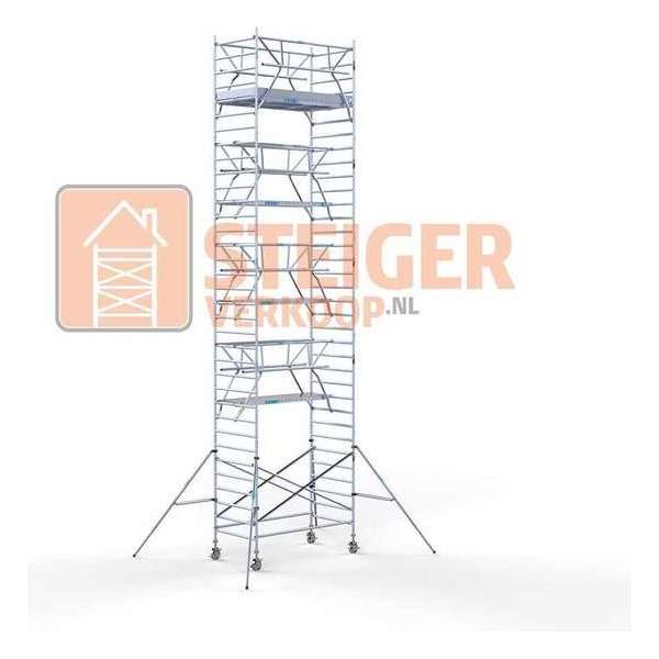 Rolsteiger Standaard 135x250 11,2m werkhoogte carbon vloer + dubbele voorloopleuning