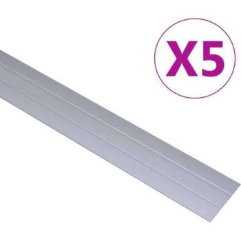 vidaXL Vloerprofielen 5 st 100 cm aluminium zilverkleurig