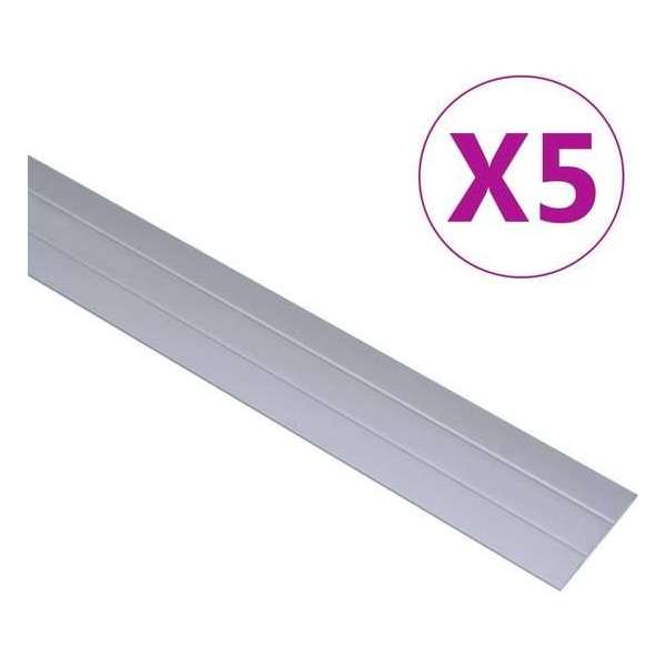 vidaXL Vloerprofielen 5 st 100 cm aluminium zilverkleurig