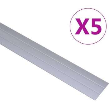 vidaXL Vloerprofielen 5 st 90 cm aluminium zilverkleurig