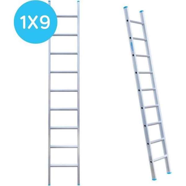 Eurostairs Ladder enkel recht 1x9 sporten