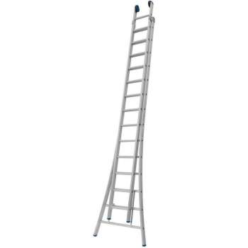 Ladder Type C gecoat dubbel uitgebogen 2x14 sporten + gevelrollen