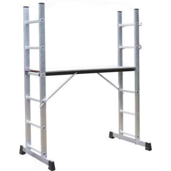 Steiger - Laddercombinatie 2 X 6 Treden + Platform 1,20M