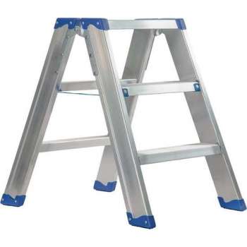 Escalo – Industriële trapladder  – Sparta Duo – Aluminium – 2x3 treden – 65 cm