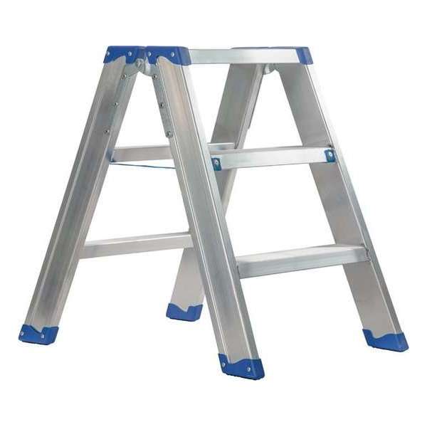 Escalo – Industriële trapladder  – Sparta Duo – Aluminium – 2x3 treden – 65 cm