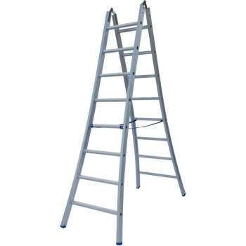 Scharnierladder Type B dubbel uitgebogen 2x7 sporten