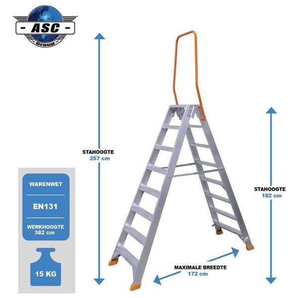 VGS Dubbele trap - 8 treden