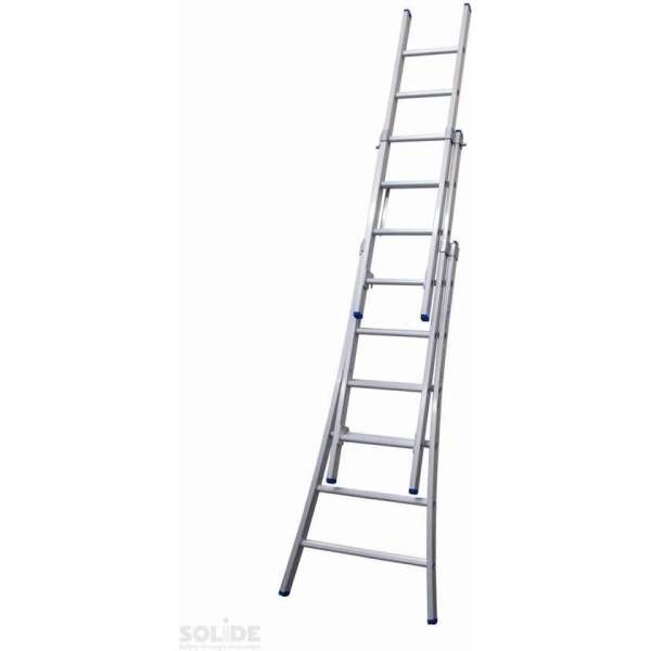 Ladder Type D gecoat driedelig uitgebogen 3x6 sporten