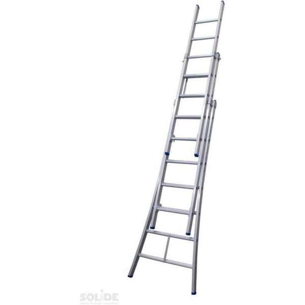 Ladder Type D gecoat driedelig uitgebogen 3x7 sporten