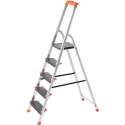 Nancy's Cahore Ladder - Treden - Opvouwbaar - Aluminium - Anti-Tip - Gereedschapsbakje - Zwart - Oranje