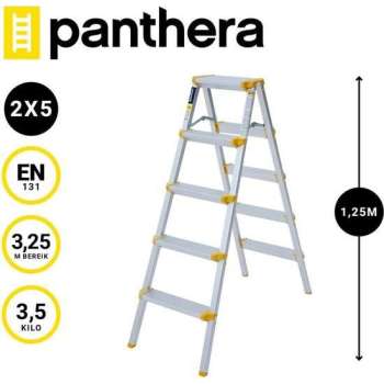 Panthera huishoudtrap - keukentrap dubbel 2x5 treden