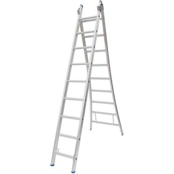 Ladder Type C gecoat dubbel uitgebogen 2x9 sporten