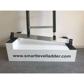 Smart Level Ladder Premium  2 delige gecoate schuifladder met Leveling System met 2 x 14 treden