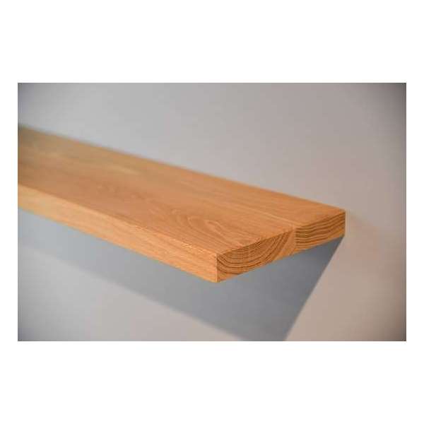 Zwevende wandplank eiken onbehandeld - 120x30x40