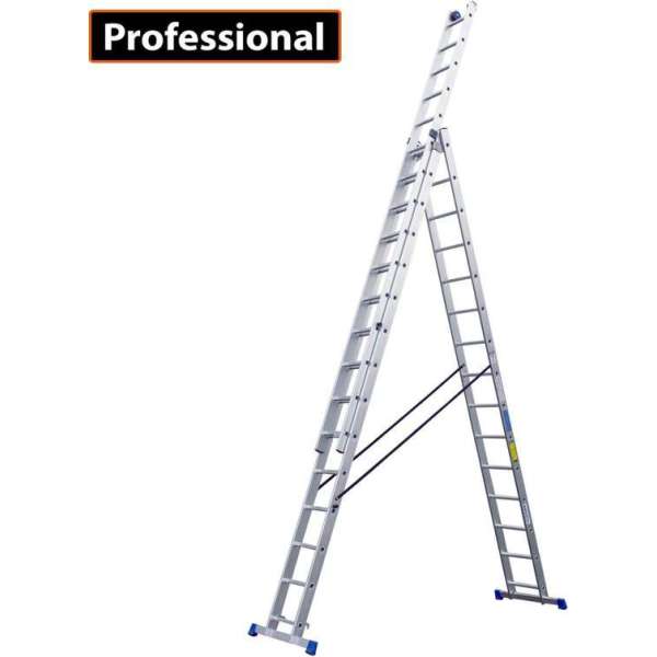 ALDORR Professional 3-delige Reformladder 3x15 - Hoogte 10,20 meter