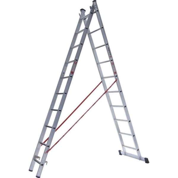 Ladder dubbel recht 2x12 sporten