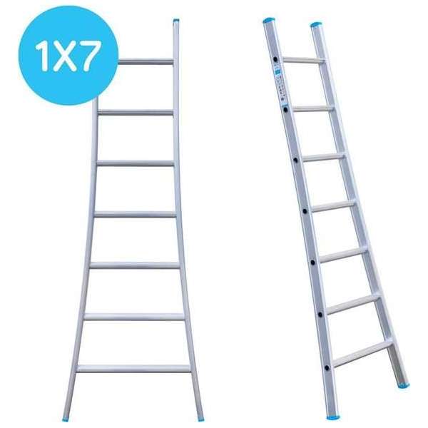 Eurostairs Ladder enkel uitgebogen 1x7 sporten