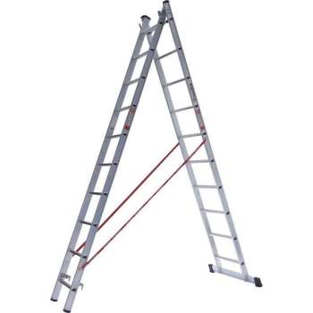 Ladder dubbel recht 2x14 sporten