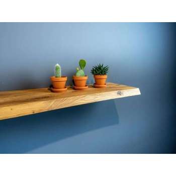 Eiken wandplank nature gelakt 140 cm Schuurvondst - x25x40