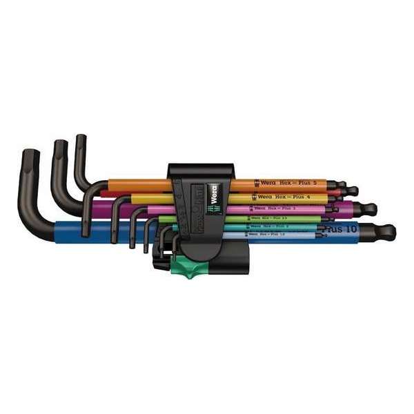 Wera 05022089001 9-delige Multicolour Inbussleutelset - 1,5-10mm