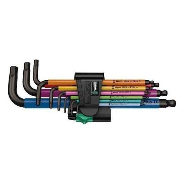 Wera 05073593001 950 SPKL/9 SM N SB 9 Delige Hex-plus multicolour inbussleutel - 1.5-10mm