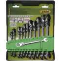 JBM Tools | Steek / Ring Ratelsleutelset | 12 Delig | Combi Sleutels met Ratel |