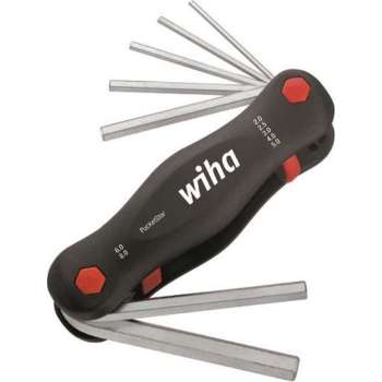 Wiha 351 PG7 7-delige Mini PocketStar Inbussleutelset - uitklapbaar model - 2-8mm