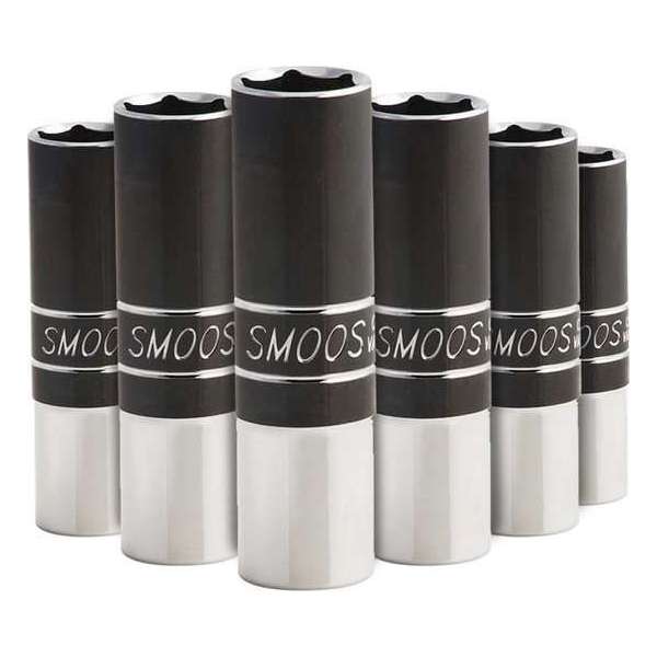 Smoos® Losse dop 13 mm extra lang met 1/4 opname - 6 stuks