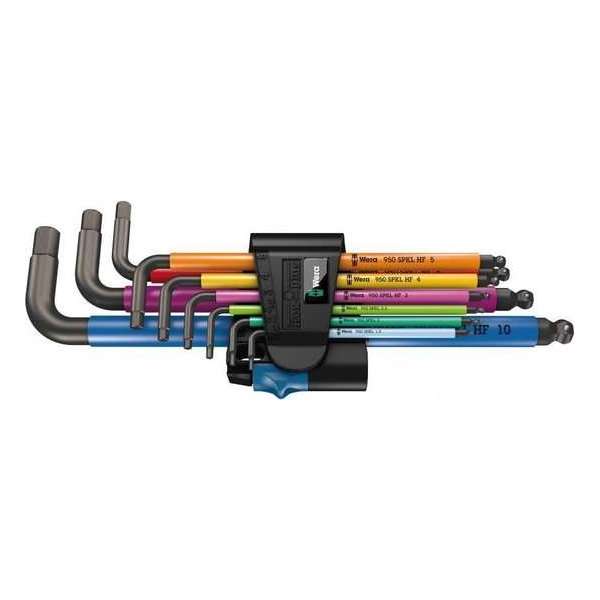 Wera 950 SPKL/9 SM HF 9 Delige Hex-plus multicolour inbussleutelset - 1,5-10mm