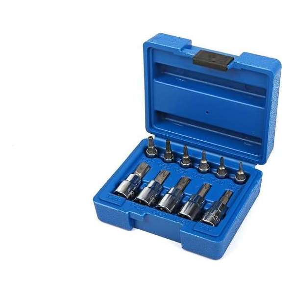 HBM 11 Delige Profi 1/4 en 3/8” TORX Doppenset T8 – T55