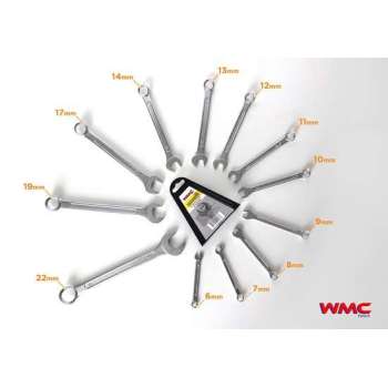 WMC ratelsleutel combinatie sleutelset  12 STUKS (6,7,8,9,10,11,12,13,14,17,19,22 mm)