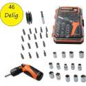 Professionele Doppenset doppen en Bitset | Compacte Dopsleutelset Ratelset 46-delige