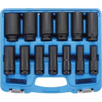 Krachtdoppenset – Impact Socket Set  (Engels/ Inch/ SAE) 1/2", 13 delig 75 mm, BGS 5208