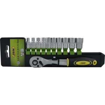 JBM Tools | 1/4" 72-tanden ratel met hex. doppen