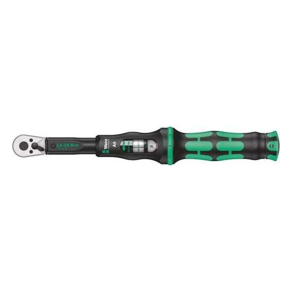 Wera Click-Torque A 6 05075605001 Momentsleutel Met omschakelbare ratel 1/4 (6.3 mm) 2.5 - 25 Nm