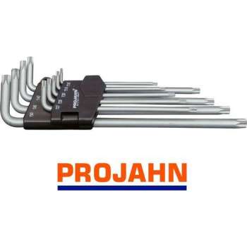 T10 - T50 Torx-sleutelset, lang 9-Dlg ''Projahn''